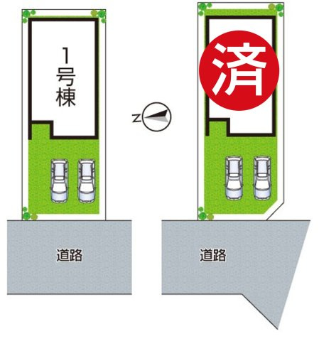 ★29(土)30(日)現地見学可能！★京都市伏見区羽束師鴨川町　全2邸の区画図|全2区画