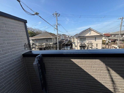 【バルコニー】 | 神戸市垂水区塩屋北町4丁目　新築戸建A号棟　仲介手数料無料！ | 暖かな日差しのふりそそぐバルコニー