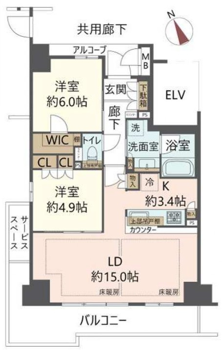 ジオ南草津フロントステージ 11Fの間取り