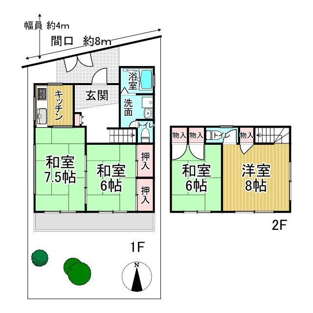 松ヶ崎樋ノ上町 中古戸建の間取り