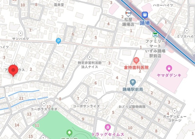 ヘーベルメゾン汲沢の地図