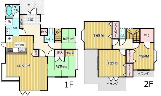 広島市西区草津梅が台　中古一戸建て(JS)の間取り