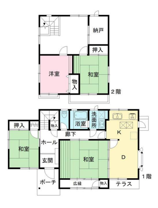 つくば市松栄　中古戸建の間取り