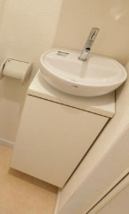 新宿区高田馬場３丁目のアパートの洗面所