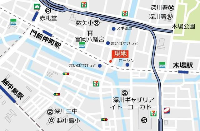 パークアクシス門前仲町イーストの地図