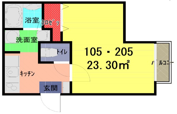 バレーヌ川越の間取り