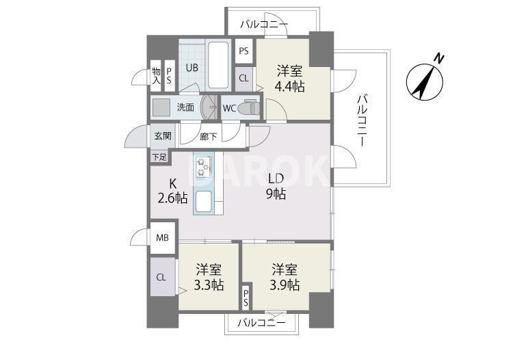 ModernPalazzo天神南Ⅱの間取り