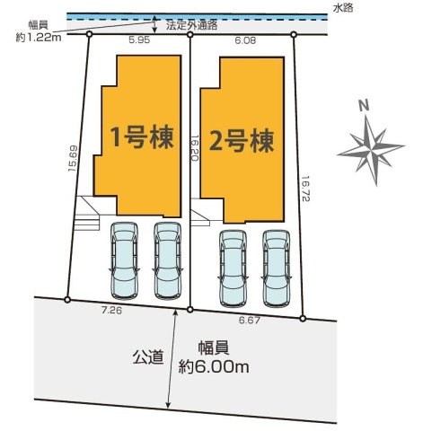 【内覧動画公開中！】調布市深大寺東町４丁目 京王線 調布駅 新築戸建の区画図