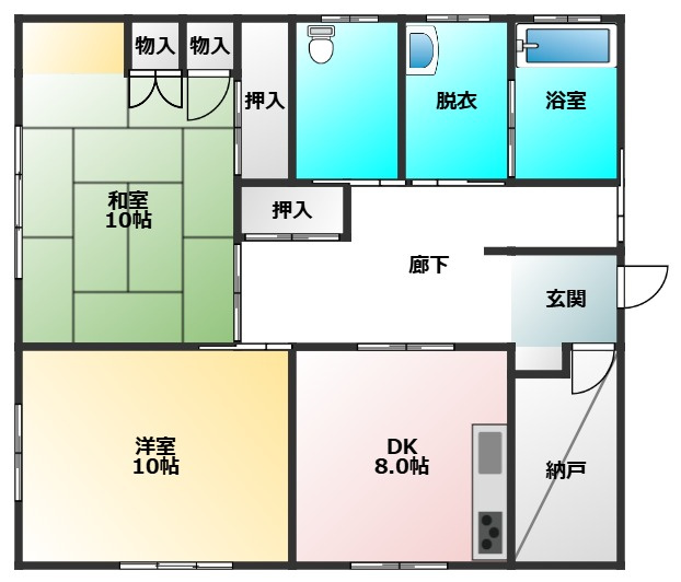 人吉市下城本町戸建ての間取り