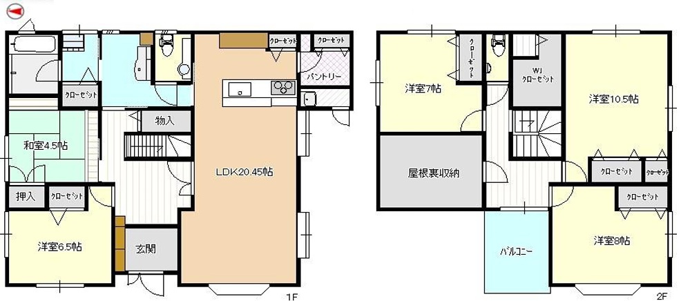 姫路市林田町林田　　　中古戸建の間取り