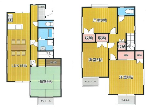 田主丸町豊城戸建の間取り