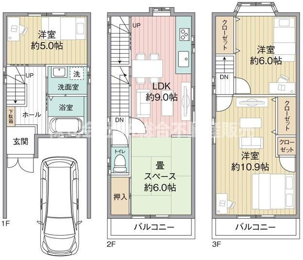 新池島町1丁目中古戸建の間取り|内装リフォーム済で室内大変キレイで、新品・未使用の状態で生活が始められます！