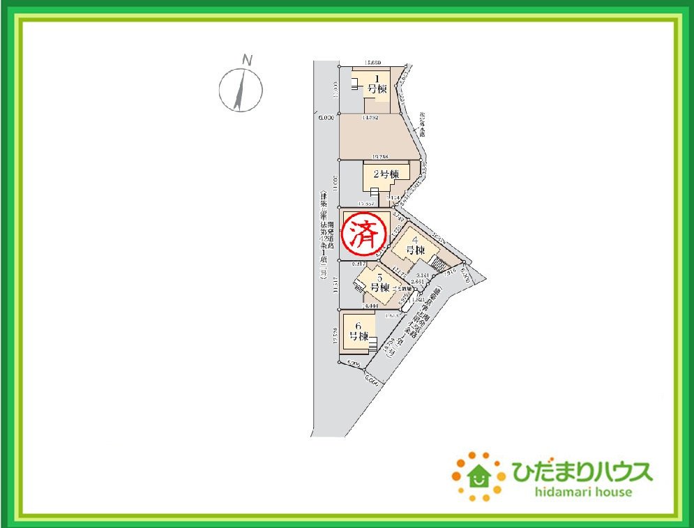 リーブルガーデン須賀川森宿第8　新築戸建　6号棟の区画図|閑静な住宅地で叶える静かな暮らし(^^)/