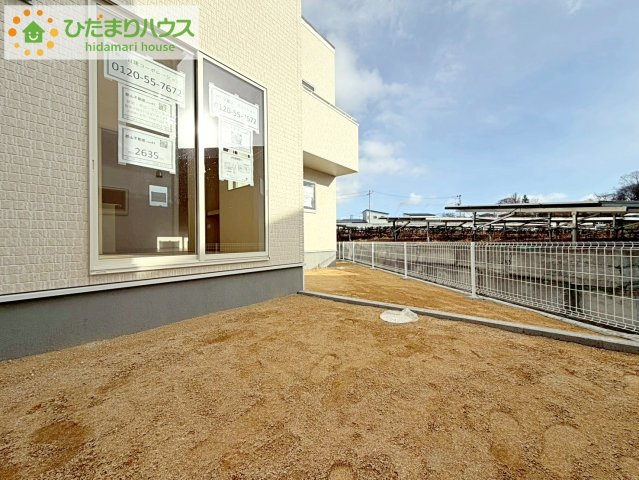 リーブルガーデン須賀川森宿第8　新築戸建　2号棟の庭|お子様の元気なお外遊びも、自宅のお庭なら安心ですね(^^♪