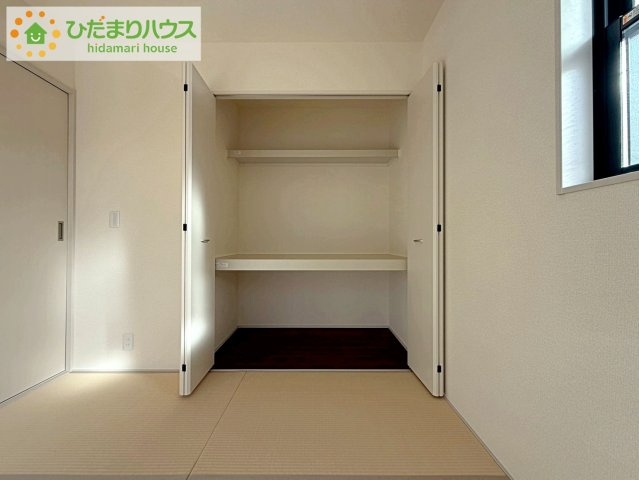 リーブルガーデン須賀川森宿第8　新築戸建　4号棟の収納|和室にも大容量のクローゼット完備！お子様のおもちゃなどがスッキリ収納できますね(^^♪
