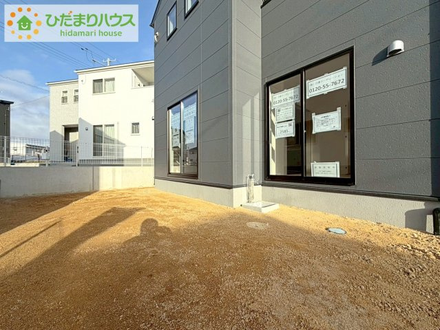 リーブルガーデン須賀川森宿第8　新築戸建　4号棟の庭|お子様の元気なお外遊びも、自宅のお庭なら安心ですね(^^♪