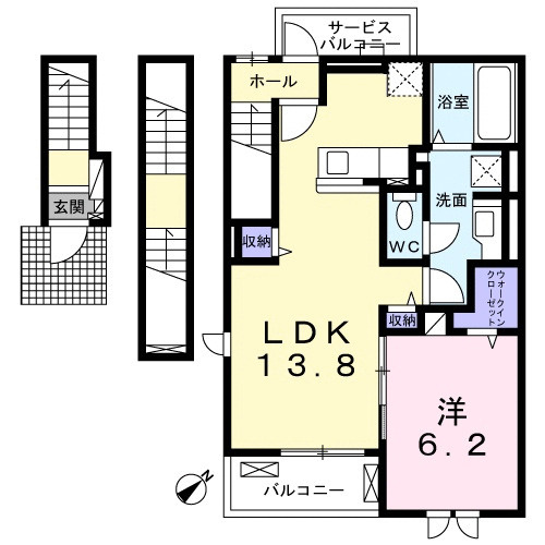 デーア・フィオーレⅢの間取り|パース写真