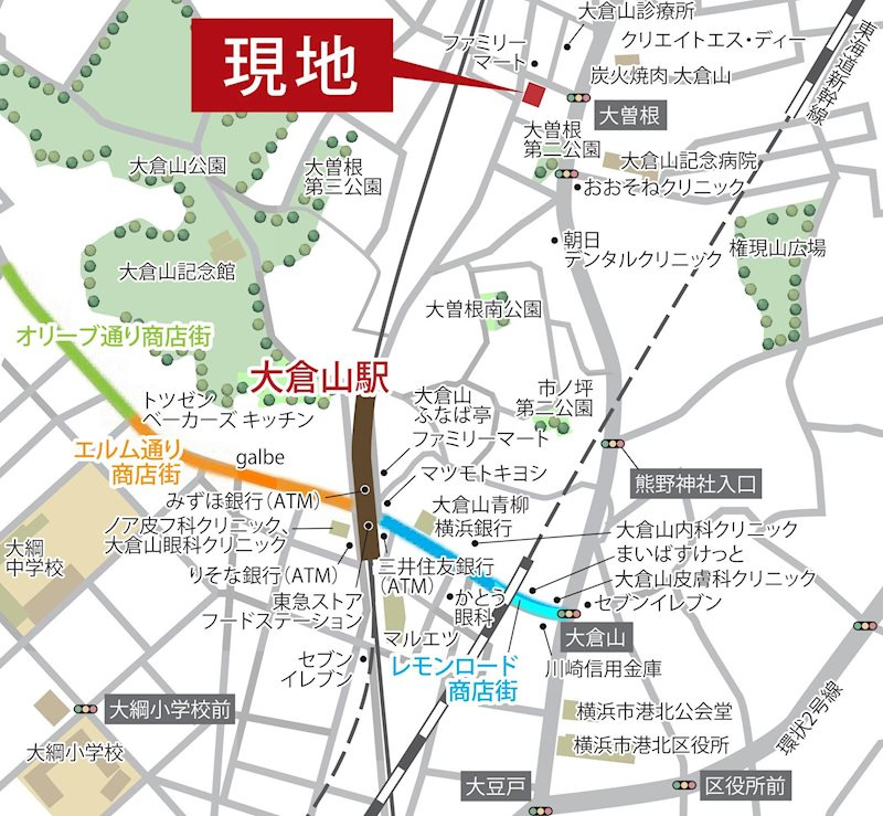 スパシエ大倉山の地図