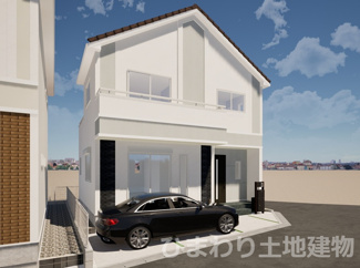 【外観】 | 座間市明王  2号棟 3期 | イメージパース（完成時に現況と異なる場合は現況優先となります）