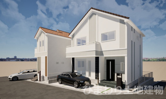 【外観】 | 座間市明王  2号棟 3期 | イメージパース（完成時に現況と異なる場合は現況優先となります）