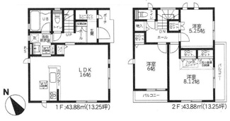 【間取り】 | 座間市明王  2号棟 3期 | 網戸標準仕様　シャッター2箇所付　Ｗロックタグキー　二面バルコニー　食洗器・浄水器　浴室乾燥機+窓・浴室TV　屋根洋瓦葺き　全居室収納　LDK16帖