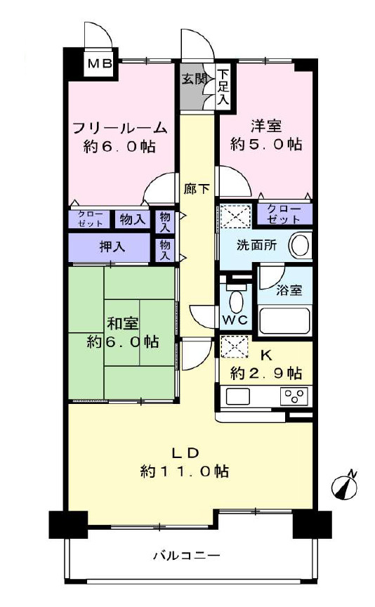ピュアハイツ垂水潮見が丘の間取り