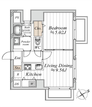 サンヨースカイハイツの間取り