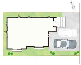 【区画図】 | 【仲介手数料無料！！】日野市神明2丁目　新築戸建て（全1棟）1号棟　5690万円