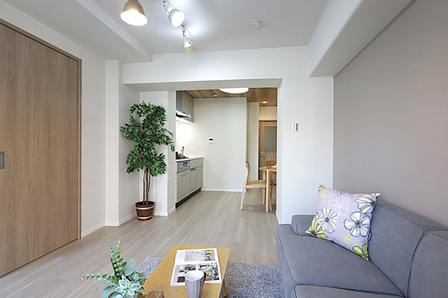 【居間・リビング】 | サニークレスト住吉 | 【LDK：約12帖】