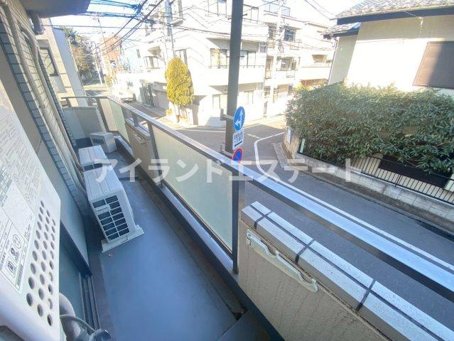 ミキハウス　オートロック　独立洗面台　角部屋のバルコニー