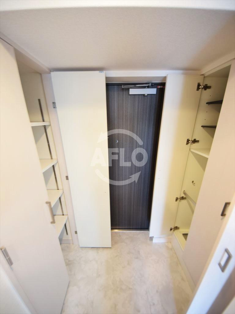 レオンコンフォート難波リオの玄関|レオンコンフォート難波リオ　玄関に収納が2つ