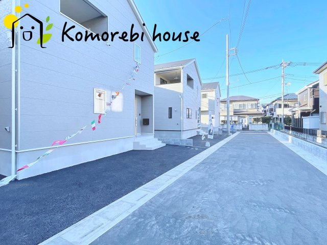 上尾市大谷本郷　第7　Ⅱ期　新築一戸建て　クレイドルガーデン　03の前面道路含む現地写真|前面道路含む現地写真です