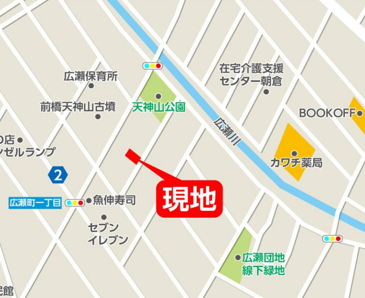 【中古】前橋市広瀬町１期　４LDKの地図