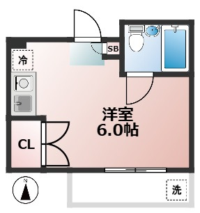 エクセルハイム駒沢　駅近　陽当たり良好　事務所相談可の間取り