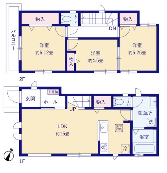 塩屋北町４丁目　新築戸建 ２区画の間取り