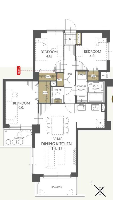 クレストはら南の間取り