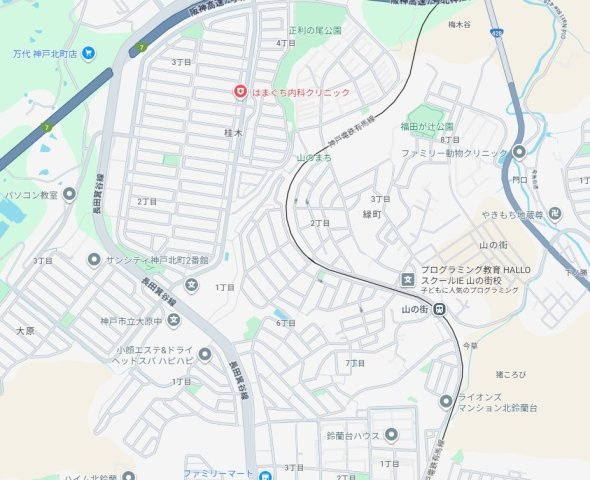 神戸市北区緑町　第2期　新築一戸建ての地図