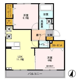 【間取り】 | グランビュ―コート　B