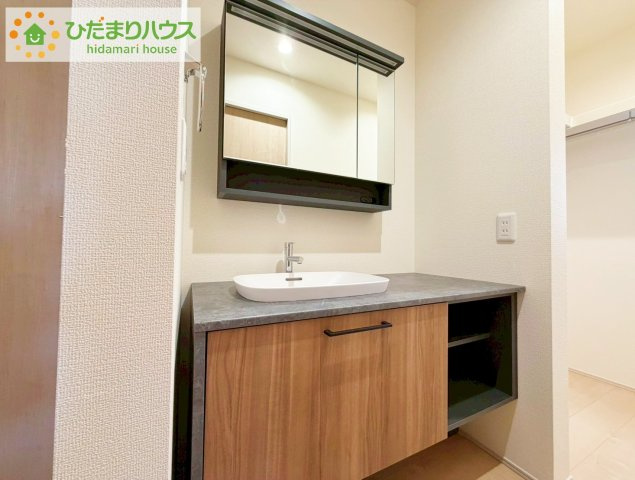 いわき市内郷御厩町4丁目第1　新築戸建　1号棟の独立洗面台|シンプルで使い勝手の良い独立洗面台！