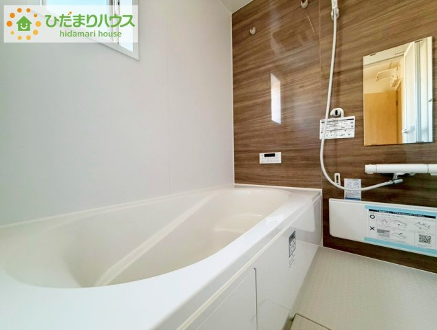 いわき市内郷御厩町4丁目第1　新築戸建　1号棟の浴室|ゆったり浸かれる広々バスルーム♪お子様とも一緒に入れます(^^)/