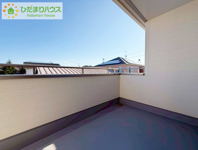 いわき市内郷御厩町4丁目第1　新築戸建　1号棟のバルコニー|あたたかな光が差し込む、南西向きのバルコニー(#^^#)