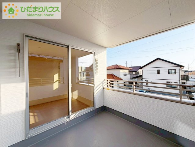 いわき市小名浜西君ヶ塚町第３　新築戸建　2号棟のバルコニー|広々としたバルコニー。お洗濯物もぜーんぶ干せちゃいます！！