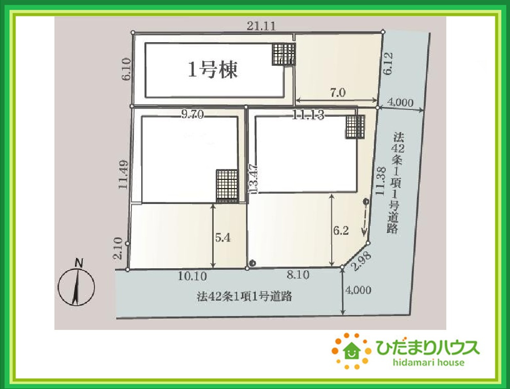 郡山市富田町第21　新築戸建　１号棟の区画図|周辺商業施設・教育施設充実♪