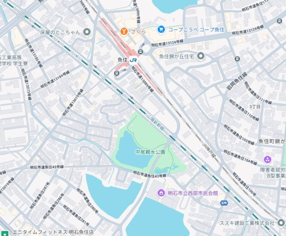 明石市魚住町中尾　第3期　新築一戸建ての地図