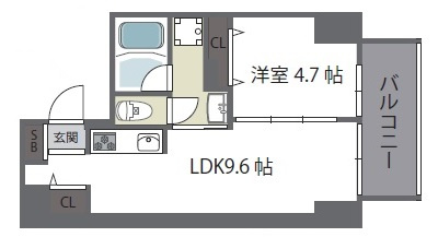 グランガーデン足代新町の間取り
