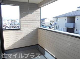【バルコニー】 | 郡山市賀庄新築一戸建て3棟 | 広々としたバルコニーです