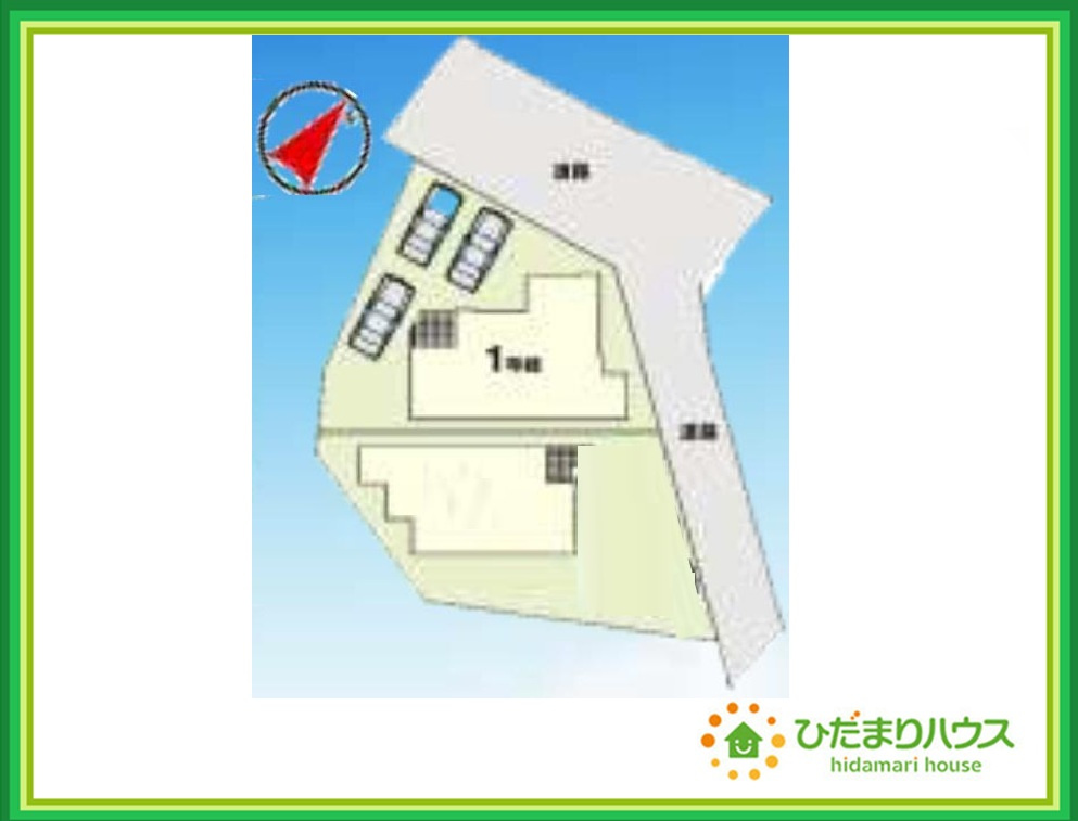 郡山市富久山町９期　新築戸建　１号棟の区画図|小中学校まで、それぞれ徒歩約10分圏内！公園も近く子育て環境良好です(^^)/