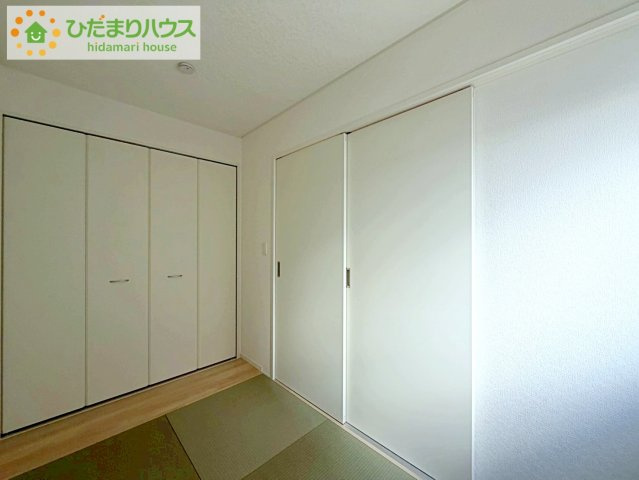 郡山市安積町荒井第6　新築戸建　1号棟の和室|リビングに隣接した和室は収納もしっかりと確保されています！