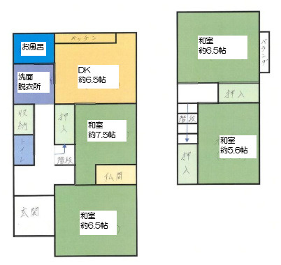 【間取り】 | 姫路市下手野2丁目　中古戸建 | 4DKです。