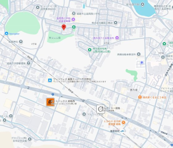 姫路市下手野1期2丁目　中古戸建の地図